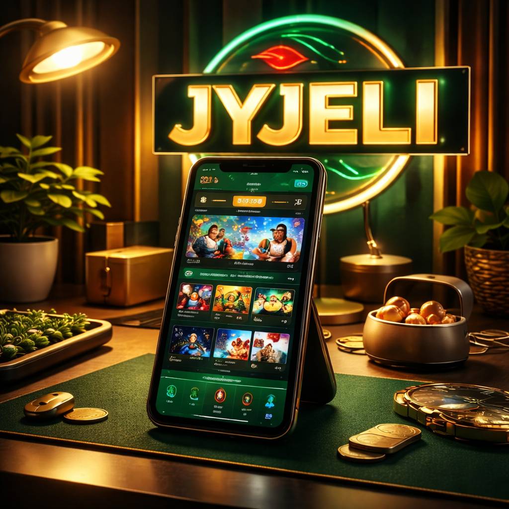 JYJELI mobile casino and betting homepage displayed on a smartphone