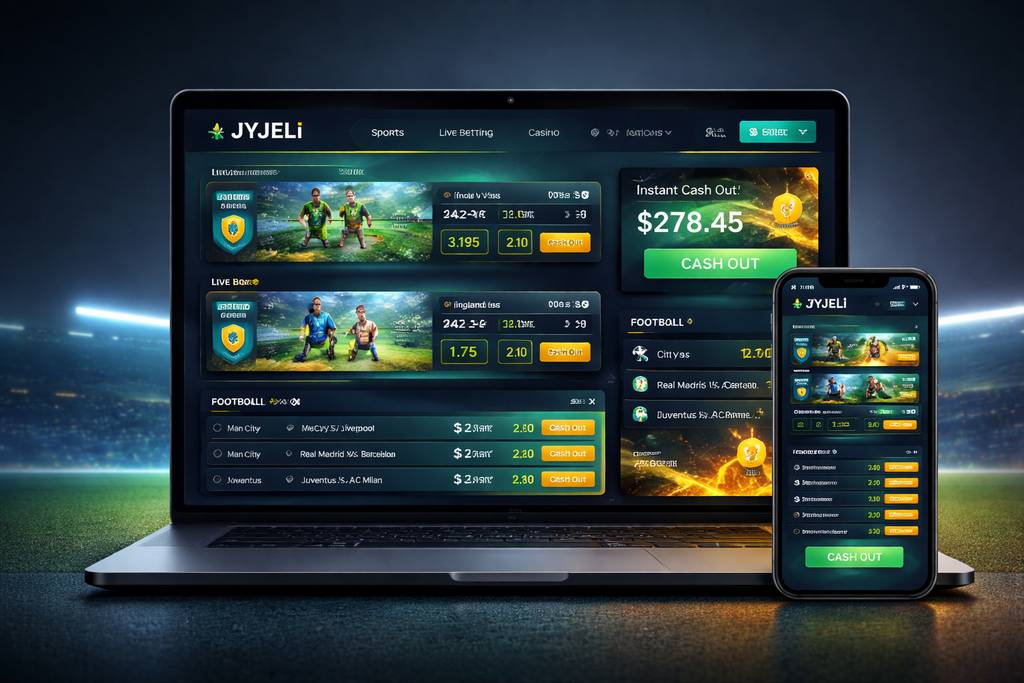 JYJELI Live Betting Dashboard — In-Play Cricket and Football Odds JYJELI live betting dashboard with cricket odds and football match markets
